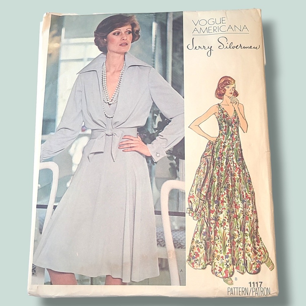 Vogue Americana 1117 Jerry Silverman Dress Jacket Pattern Uncut Size 10